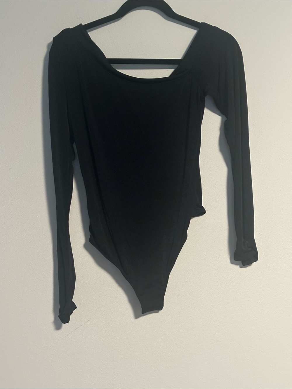 Free People Intimately That’s Hot Bodysuit Black Long Sleeve Large NWT